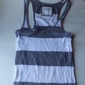 Grey and white racerback